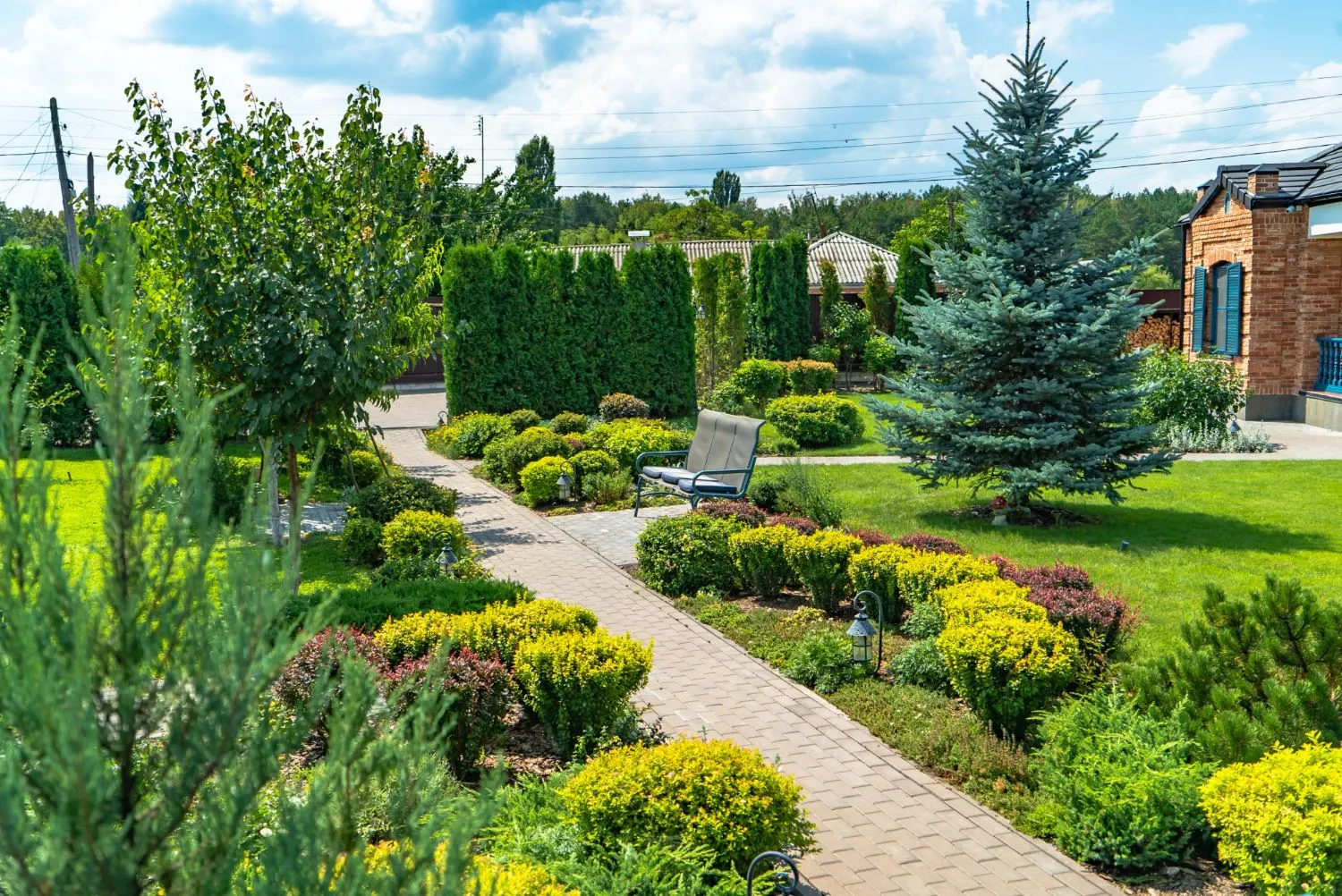 Beautiful landscaping with flowers in Durham, NC